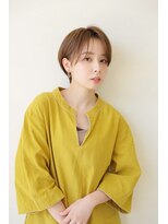 ハピネス 王寺店(Happiness)&nbsp;前髪なしベージュ丸みショート　奈良王寺　20代30代40代50代