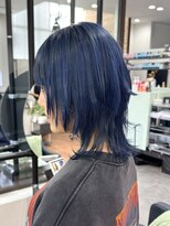 イブヘアー(eve hair)&nbsp;◎ウルフ/ブルーカラー/レイヤー/ネイビーカラー