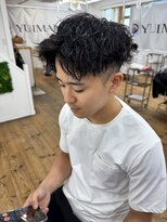 ユイマァルスロウ(YUIMARL SLOW) 20代30代ツイストスパイラルパーマメンズショート岡山メンズ