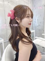 フォンズ(FONS)&nbsp;シースルー前髪　顔まわりカット　マロンベージュ