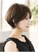 ショートボブ/前髪あり/大人ショート/小顔ショート/30代/40代