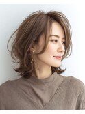 ◇大人可愛い20代30代40代50代ミディアムレイヤー