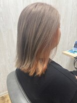 テーラヘアー 袖ヶ浦2号店(TELA HAIR)&nbsp;ミディアムヘアー×寒色ベージュ&オレンジカラー