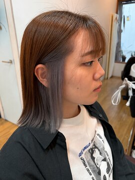 レム(REM) 耳掛けインナーカラー×シルバーグレージュ