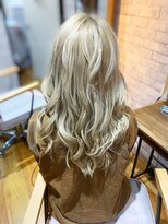 ヘアーズ ベリー 香椎店(hairs BERRY)&nbsp;グレージュハイライト＿ことりベージュ_毛先パーマ♪