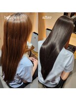 カラー&髪質改善＆ヘッドスパ専門店&nbsp;寒色系クールブラウン＋メテオトリートメント