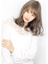 ☆ グレージュ× 小顔毛束感ミディアム ☆ ひし形シルエット