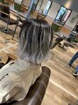 アグ ヘアー フェリス 郡山コスモス通り店(Agu hair feliz) ホワイト系のバレイヤージュです根元が伸びても気になりません