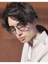 ユニカ バイ ベル 吉祥寺(unica by Belle)&nbsp;Belleメンズ　デコ出しサイドパートにラフパーマ