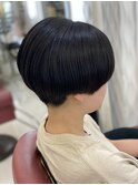 20代30代/マッシュボブ/刈り上げ/ショート/丸み