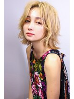 ラフィス ヘアー クラン 広島本通店(La fith hair clan)&nbsp;【La fith】 ハイトーン×ウルフボブ