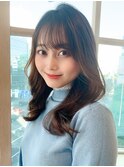 大人かわいい♪小顔カットオリーブカラーセミウェットウェーブ