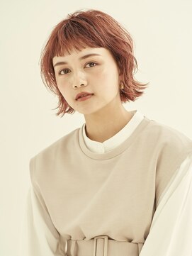 エンタク 新宿(enntaku) ピンクブラウン/ショートバング/ボブウルフ【新宿/新宿西口】