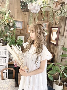 ヘア サロン クラン 東心斎橋店(hair salon clan) 編み込みハーフアップ