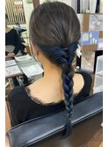 インナーカラーブルー・シルバー