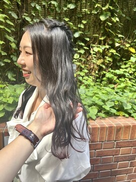 ウィーク 梅田(UiiC) 暗めカラー▲ハーフアップアレンジ【 uiic umeda 中沢恵理】