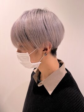 ステア ケース(stair case) 究極のシルバーグレー　メンズショート　10代20代30代