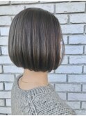 オリーブベージュ×ミニボブ×インナーカラー