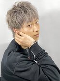 シルバーカラー×ツーブロック