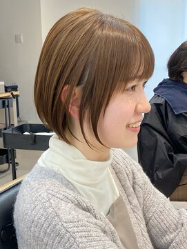 トト 船橋店(toto.) ☆ピンクブラウン切りっぱなしボブ美髪くびれレイヤー[西船橋]