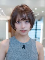 ケアリー 浦和美園(Carelly)&nbsp;大人かわいい前髪セシルカットココアブラウンフリンジウェーブ