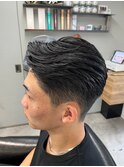 ローフェードカット/7対3かきあげスタイル
