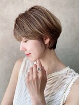 エンクス(enx) ひし形ショートボブ丸みくびれ/20代30代40代/縮毛矯正/前髪/横浜