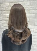 マットベージュ×ブリーチなし
