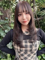 シンク オモテサンドウ(sync omotesando) 韓国レイヤーカット/小顔ロングレイヤー/ぱっつん前髪