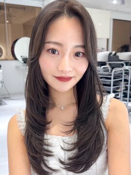 ヘアサロンラルガ 下曽根店(Hair salon Raruga) ハイライトカラーミルクティーベージュレイヤーカット