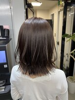 エトラ 渋谷店(etora)&nbsp;前髪 外ハネボブ ミニウルフ  ホワイトグレージュ"