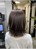 前髪 外ハネボブ ミニウルフ  ホワイトグレージュ"