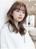 韓国レイヤー顔周りカット透明感カラー髪質改善艶髪シースルー