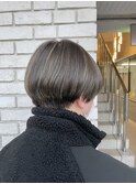 30代40代大人かっこいいグレージュハイライト×マッシュ