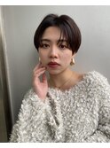 丸みショートシースルーバングくびれショートボブミニボブ