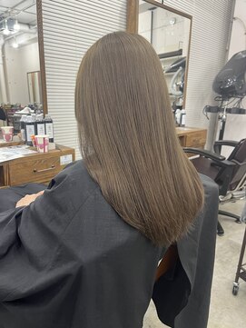 アジールヘア 北千住駅西口店(agir hair) ブリーチなしダブルカラーオリーブグレージュkitasenju