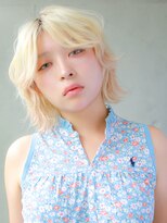 ガリカ 横浜(Gallica) レイヤーボブ×ハイトーンベージュ