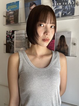 ムジーク(Musiiik) 顔まわりレイヤー/ボブ/ブラウン/20代