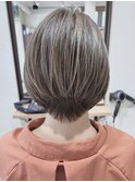 暗めカラーグランマッシュデザインカラーフェイスフレーミング