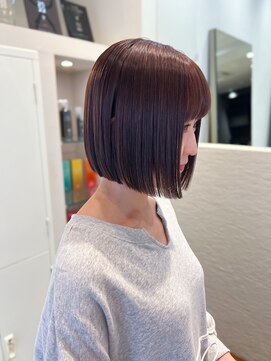 シュク 高円寺(SYUK) カシスブラウン/ボブ/艶カラー/上品/レッド【SYUK高円寺】kanna