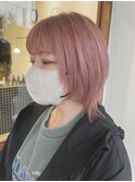 フェイスレイヤー/ショートウルフ/ペールピンクカラー