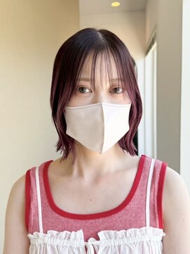 ミルヘアデザイン(mil hair design) 縮毛矯正　質感ストレート　髪質改善カラー　顔まわり　ブリーチ