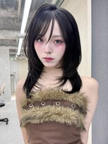 サンドレオ 新宿店(sand Leo)&nbsp;ミディアムレイヤーカット/髪質改善/韓国/前髪/新宿/ブリーチ