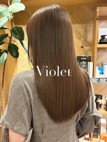 バイオレット 表参道店(Violet) ブリーチなしダブルカラー赤みなし透明感オリーブブラウンID-14