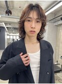 men's/メンズボブ/ニュアンスパーマ/メンズミディアム/眉毛/新宿