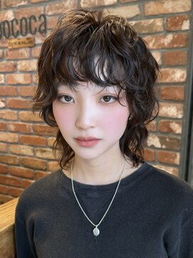 ボコカ(bococa) 大人女性ニュアンスパーマミディアムウルフ