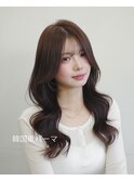韓国風パーマ/コテ巻き風パーマ/韓国ヘア/レイヤーカット/パーマ