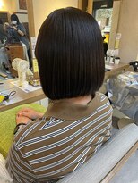ヘアリゾート粋 ウナム 新宿東口店(enam)&nbsp;艶髪ダークブラウン/ショートボブ/ストレート