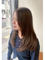 ヘアーループレル(Hair ruup Rell design works)&nbsp;オリーブブラウン×レイヤーカット【那覇市安里】