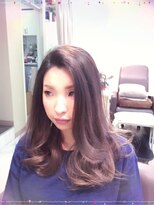 ヘアアンドネイル シーソー(Hair&Nail Seesaw) つやつや　モーブ系でマーメイドアッシュ